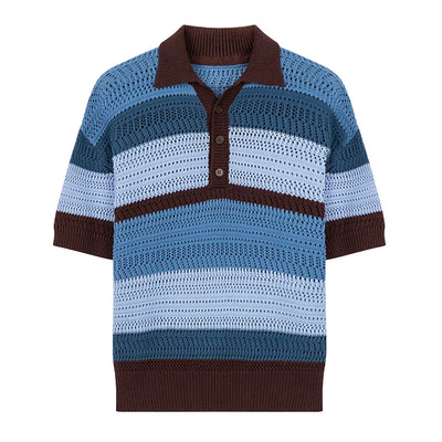 Roger de la Knitted Polo Shirt