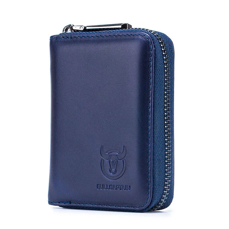 Vinthentic BULLCAPTAIN Compact RFID Leather Card Holder