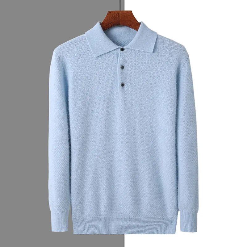 Vinthentic Cashmere Polo-Collar Sweater