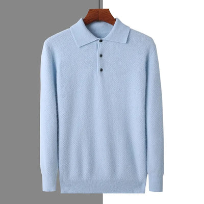 Vinthentic Cashmere Polo-Collar Sweater