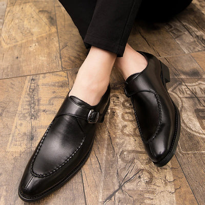 Damien Bellorini Classic Buckle Monk Strap Loafers