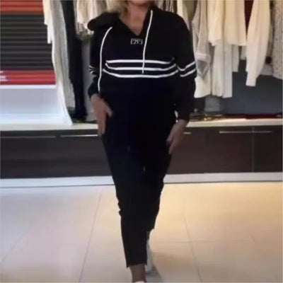 Chelsea – Stripe Print Two-Piece Sports Set