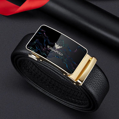 "Black Diamond" Leather Business Belt