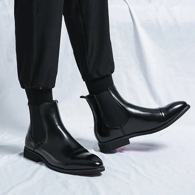 Annibale Carracci Leather Chelsea Boots