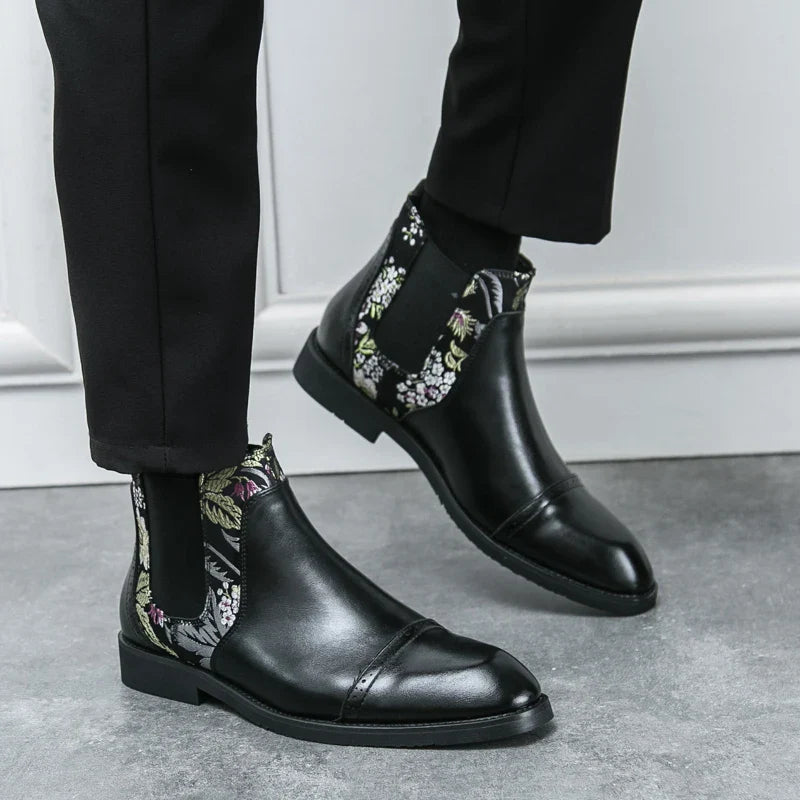 Pietro Bramante Embroidered Chelsea Boots