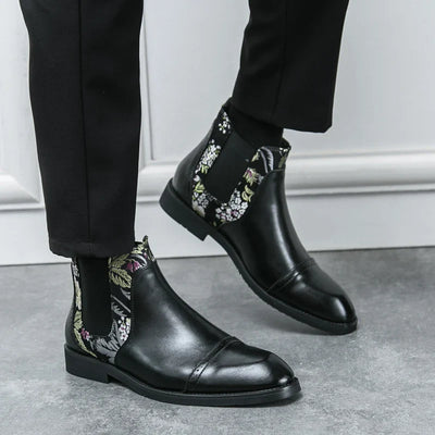 Pietro Bramante Embroidered Chelsea Boots