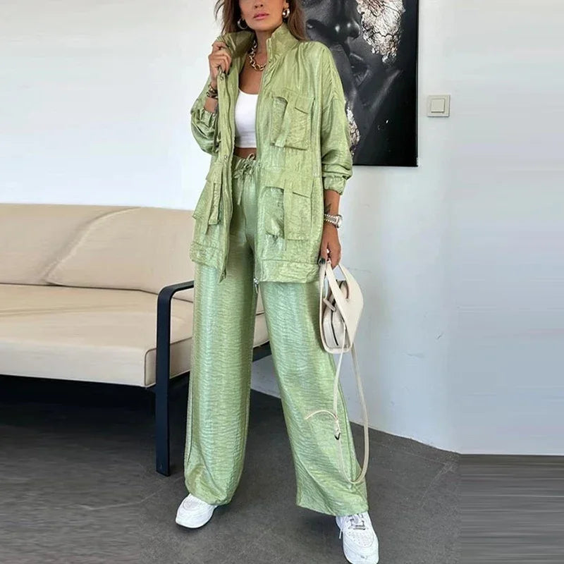 Kyla - Solid Sportswear Pocketed Set