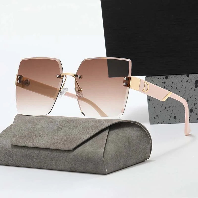 Chiara Belladonna Rimless Square Gradient Unisex Sunglasses