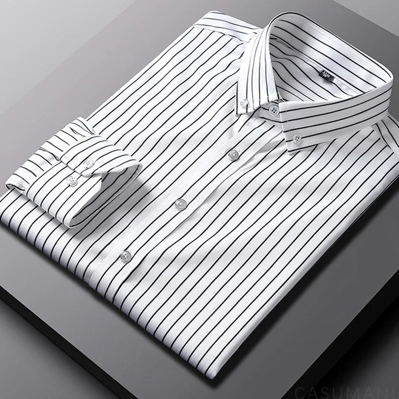 Stravino – Men’s Bold Stripe Dress Shirt