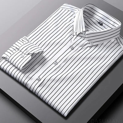 Stravino – Men’s Bold Stripe Dress Shirt