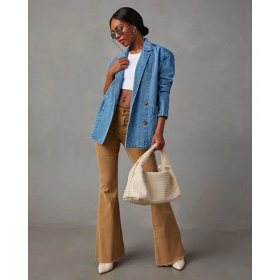 Ella™ - Stylish Denim Blazer Jacket