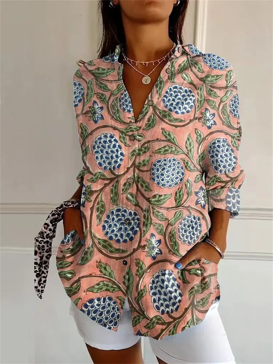 Hestira™ | Elegant Loose Fit Plus Size Shirt