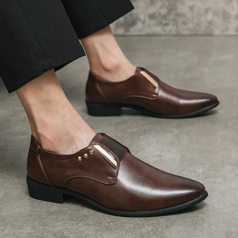 Laurent Degas Leather Monk Strap Dress Shoes