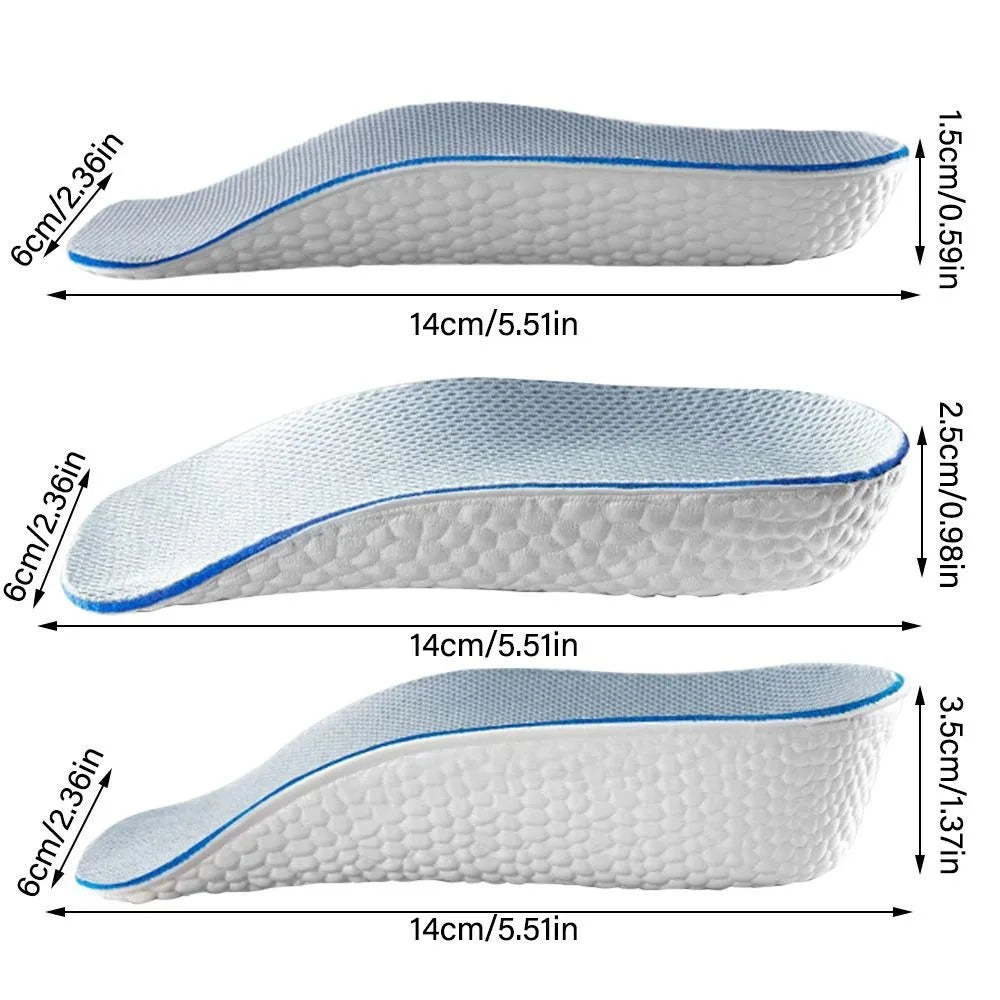 Orthopedic Heel Lift Pads with Arch Support, Invisible Height Increase Insole Shoes