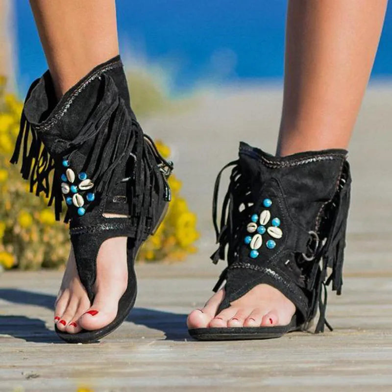 Vivandra | Fringe Boho Sandals
