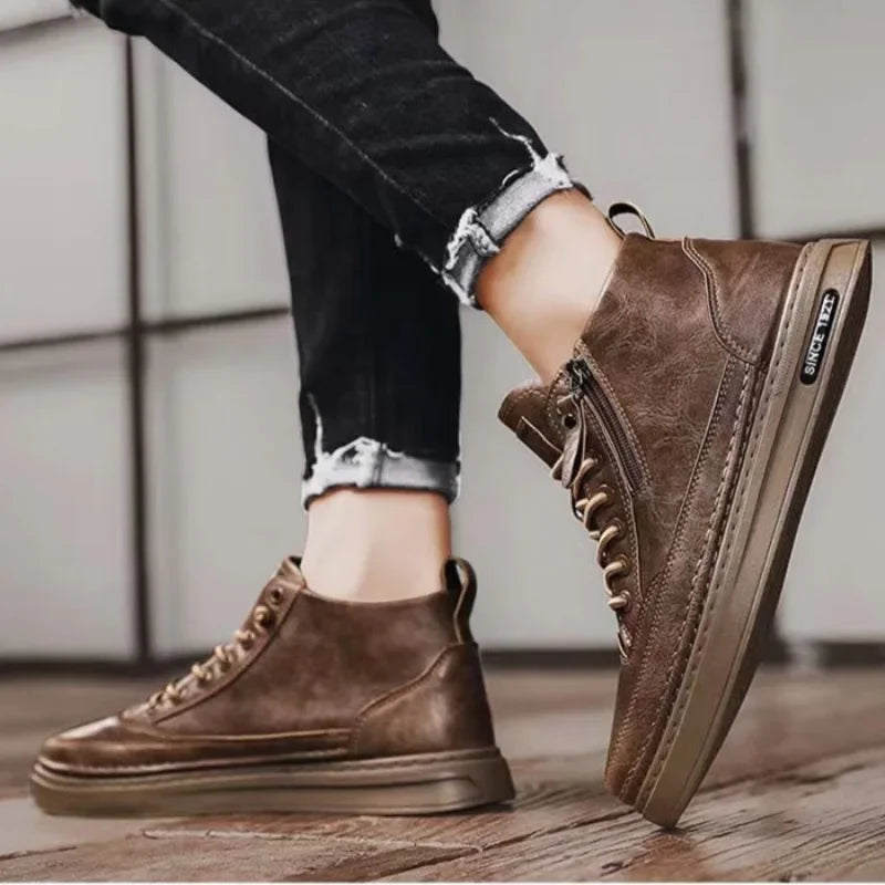 Antoine Carvagni Retro High-Top Ankle Boots