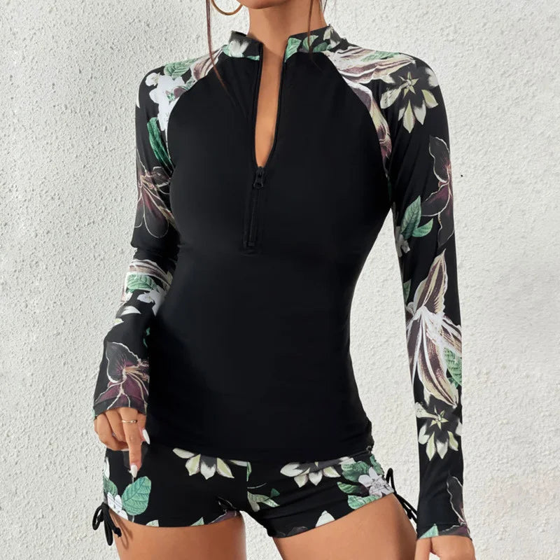 Petalune Two-Piece Rashguard Swimsuit