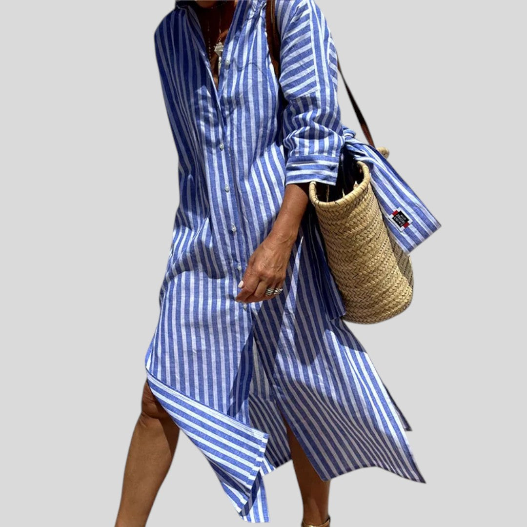 Nicole | Comfortable Striped Midi Dress