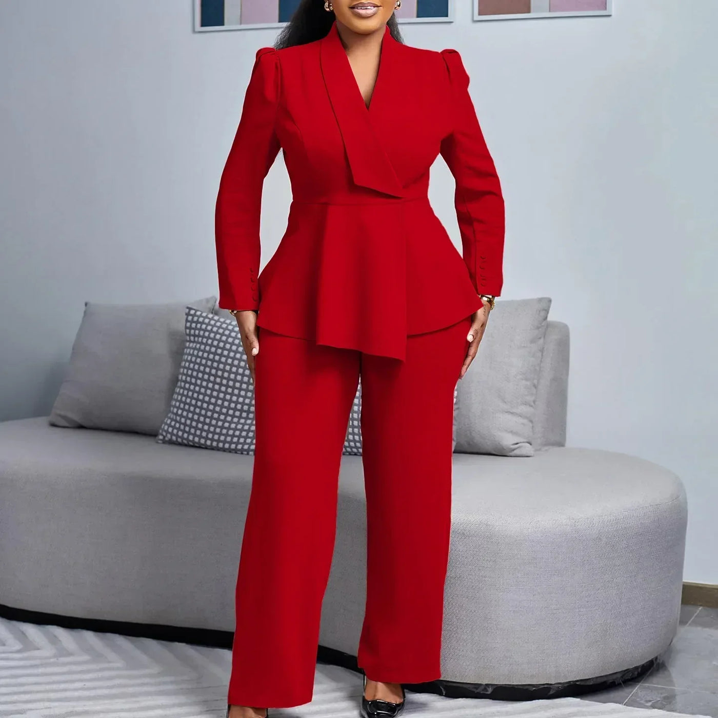 Kylie | Chic Formal Suit Set with Tailored Long Blazer for Women