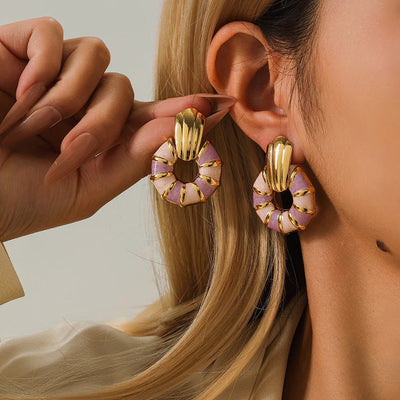 Clara Glaze Hoop Earrings