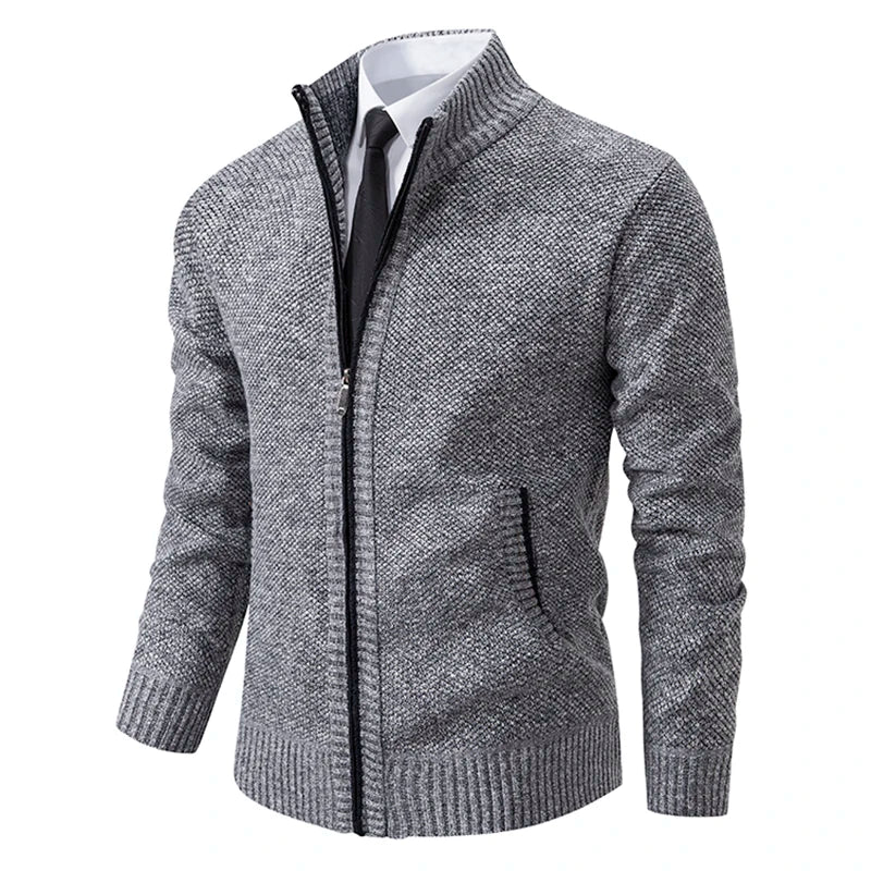 Men’s Fleece Vest – Slim Fit – Stand Collar – Full Zip – Soft Warm Casual Layer