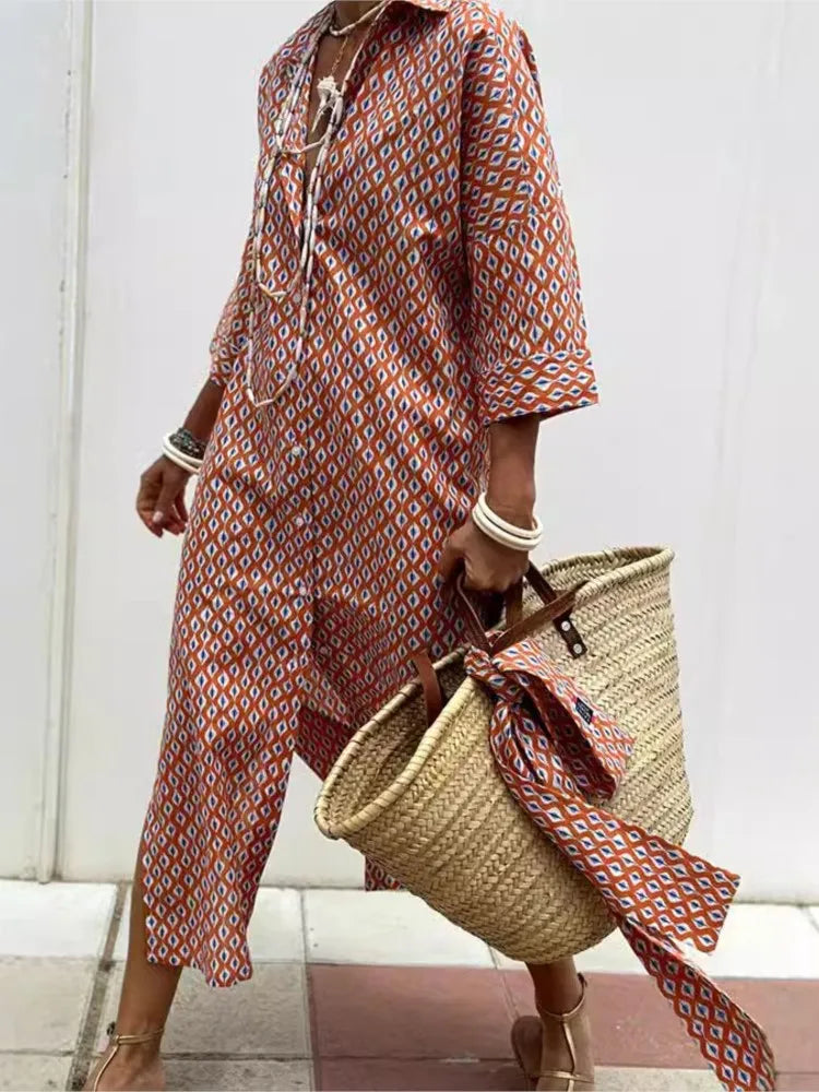 LUREZA - FLOWING AND ELEGANT SHIRT DRESS