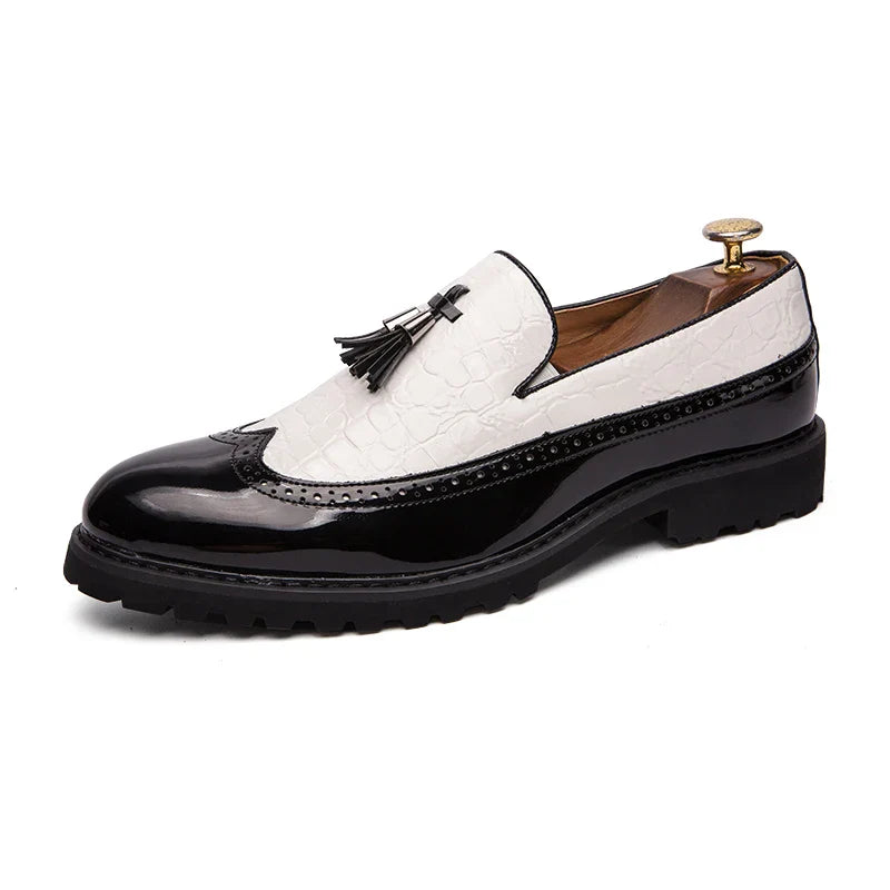 Gaston Delorme Two-Tone Wingtip Brogue Loafers