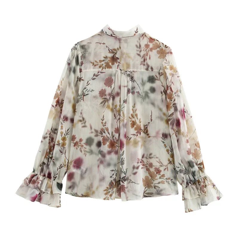 Juliette – Floral Revere Collar Shirt
