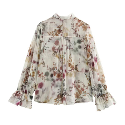 Juliette – Floral Revere Collar Shirt