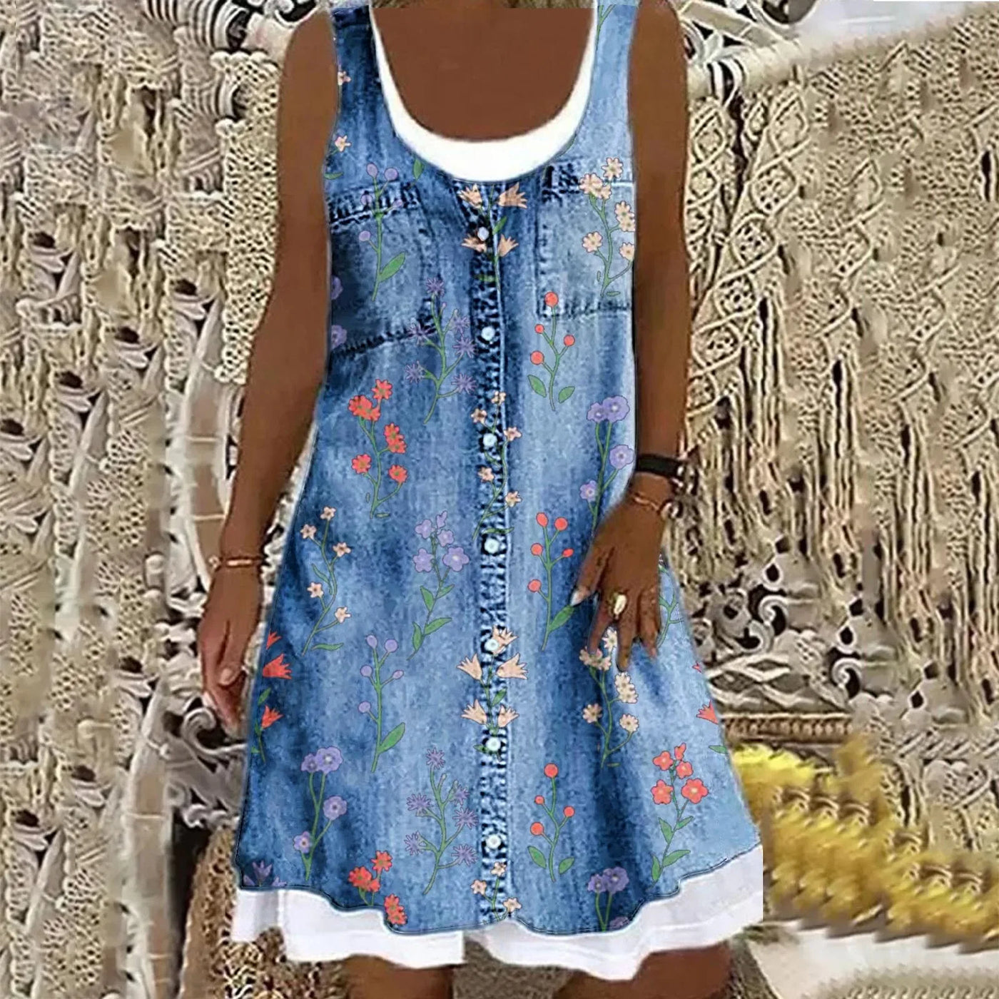 Sofia™ | Soft and Elegant Denim Dress