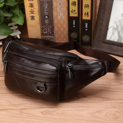 Vinthentic Retro Leather Hip Belt Bag