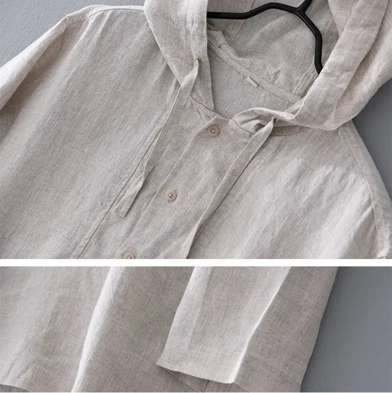 VIVA LINEN HOODIE
