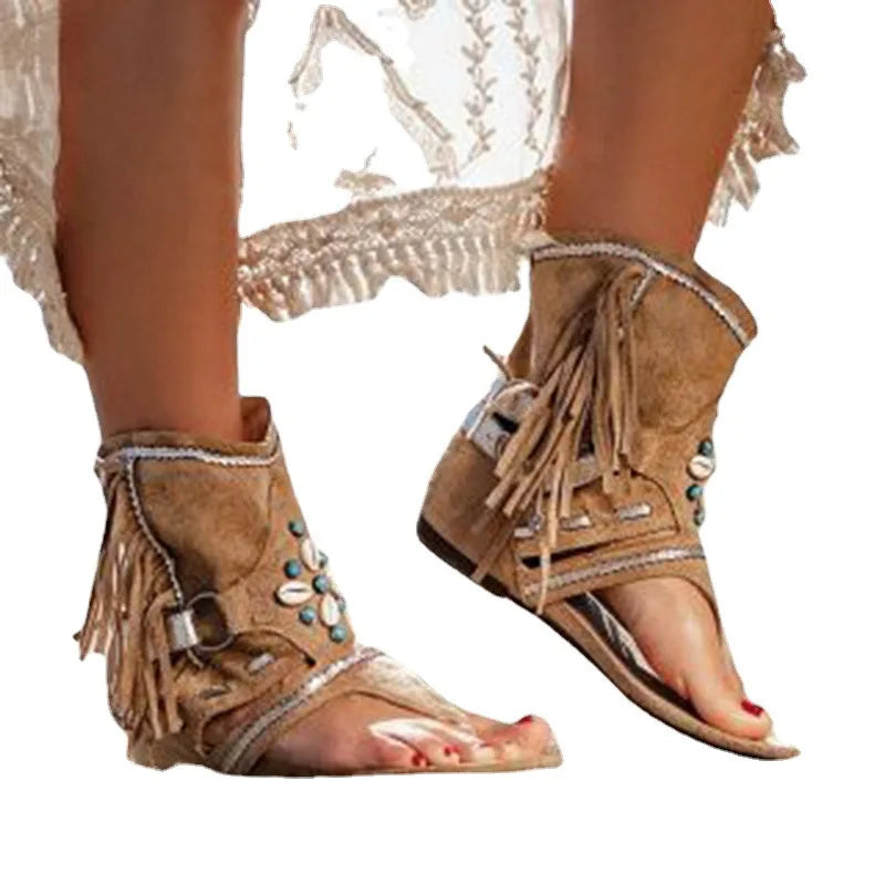 Vivandra | Fringe Boho Sandals