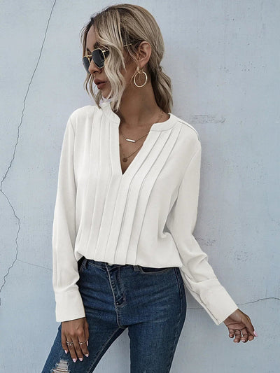 Seona™ | Elegant Pleated Blouse