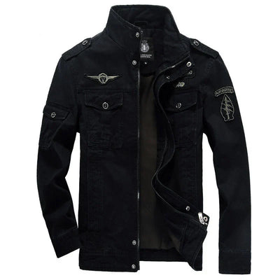 Men’s Jacket – Structured Fit – Windproof Water-Resistant – Stand Collar – Utility Pockets