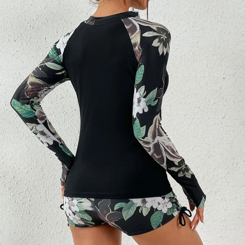 Petalune Two-Piece Rashguard Swimsuit