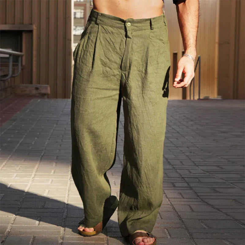 Cohen | Linen trousers with wide legs