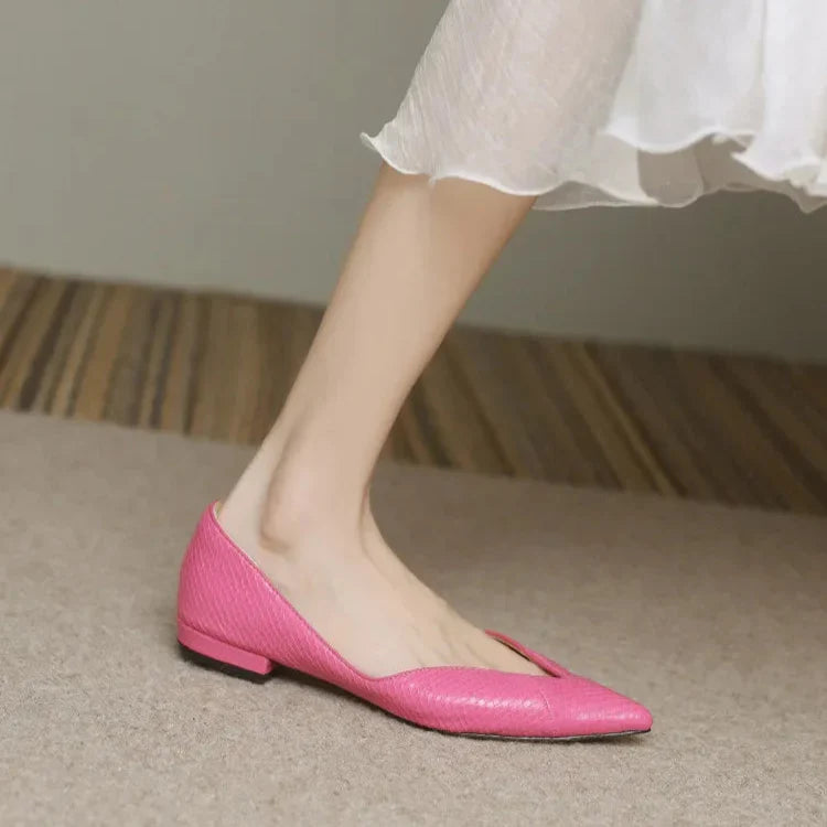 Milara - Pointed Leather Flats