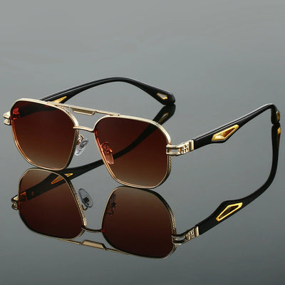 Basile Trottier Retro Aviator-Inspired Square Sunglasses