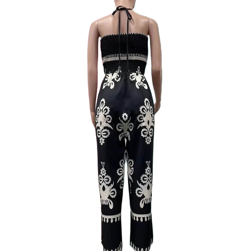 Sheila - Lace-up Suspender Jumpsuit