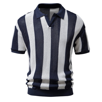 Vinthentic Lazio Men's Striped Polo Shirt