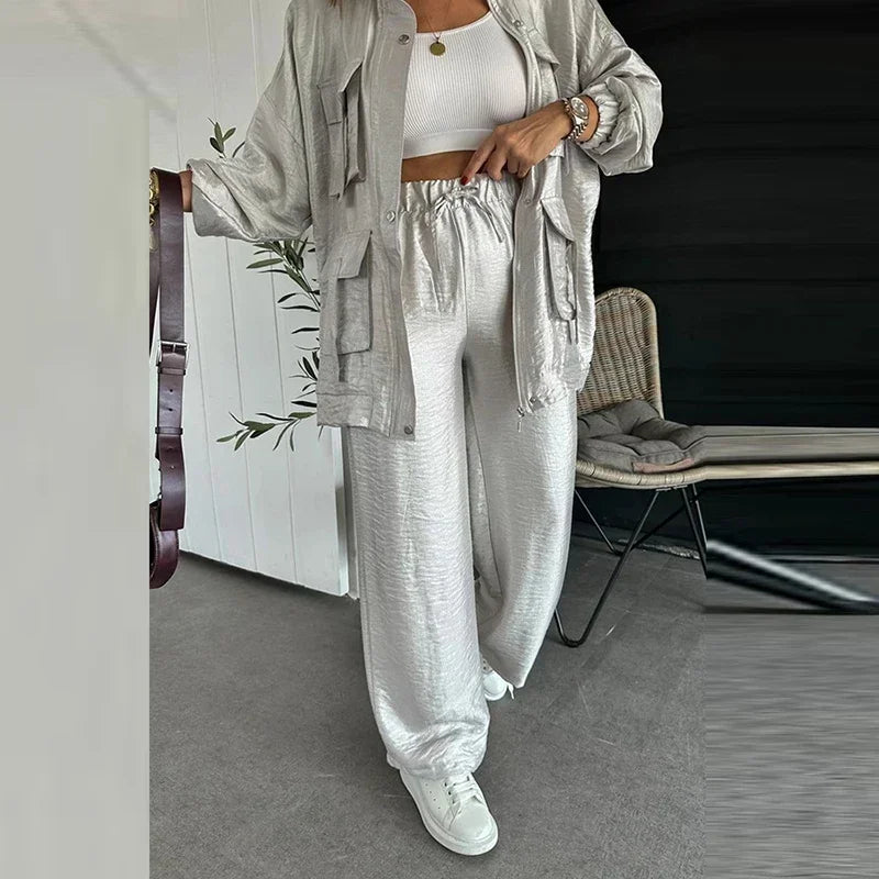 Kyla - Solid Sportswear Pocketed Set