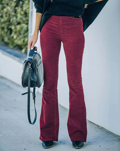 Avencea - High Waist Flare Pants for Women