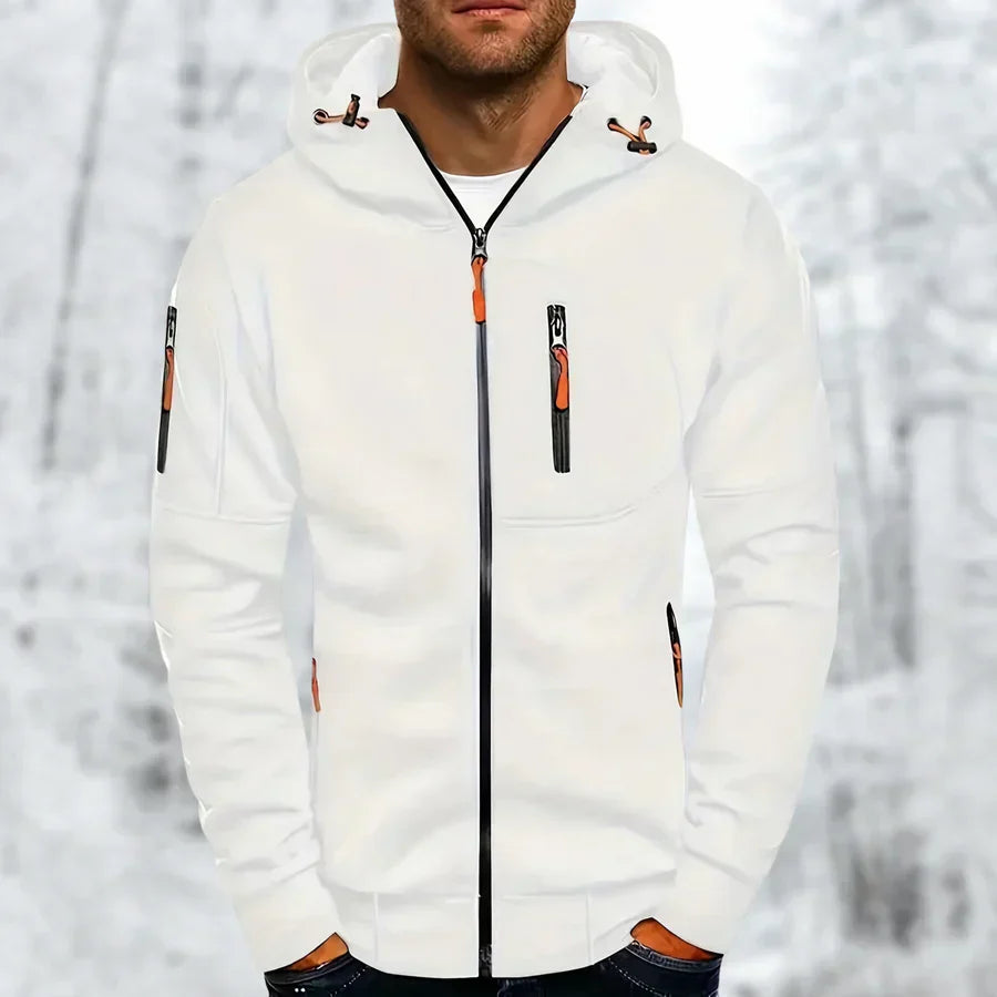 Men's Hoodie - Stylish Jacket with Zipper and Hood, High-Quality Material