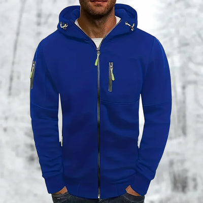 Men's Hoodie - Stylish Jacket with Zipper and Hood, High-Quality Material