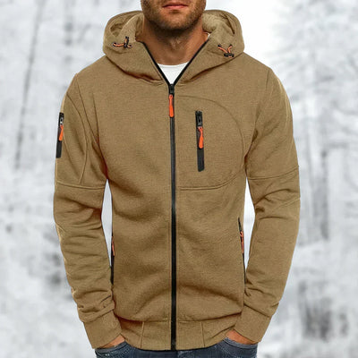 Men's Hoodie - Stylish Jacket with Zipper and Hood, High-Quality Material
