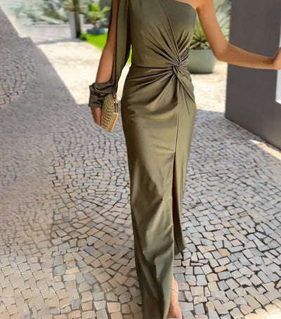 Nanette™ | Luxury One-Shoulder Long Dress