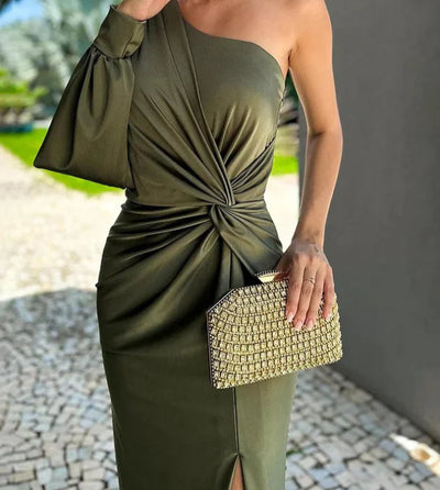 Nanette™ | Luxury One-Shoulder Long Dress