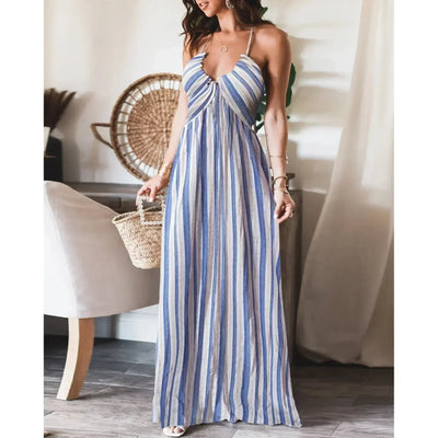 Renly - Sleeveless A-Line Sling Long Dress