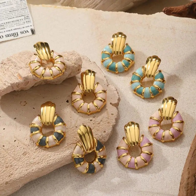 Clara Glaze Hoop Earrings